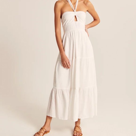 Abercrombie & Fitch White Maxi Dress - Picture 1 of 5